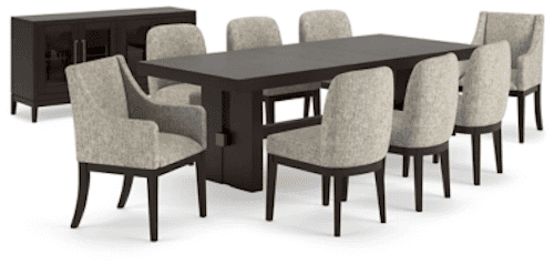 Ashley Dining Table Set with 8 Chairs D158 Alshammasi Furniture